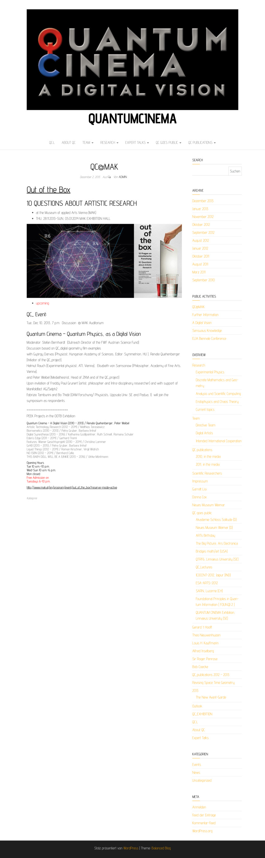 Quantum Cinema_Archive_Dezember 2013