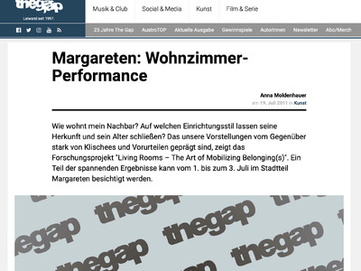 Margareten: Wohnzimmer-Performance