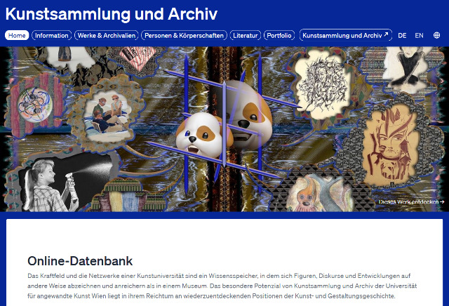 Neue Online Datenbank von Kunstsammlung und Archiv