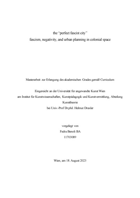 the "perfect fascist city"