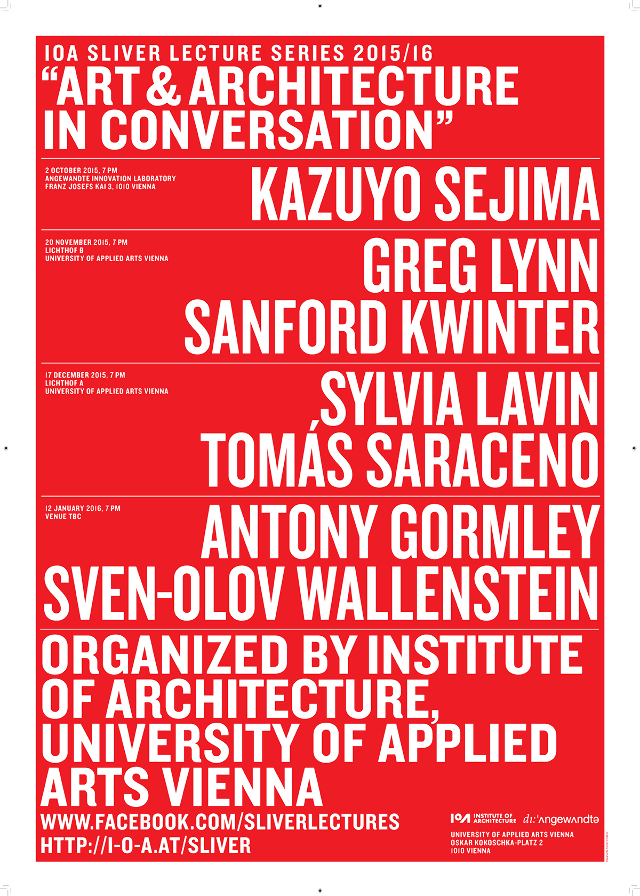 Sliver Lecture Series "Arts & Architecture"  Conversations, Co-Curator,  I oA