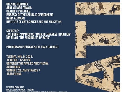 THE CREATIVE PROCESS OF JAVANESE BATIK, Vortragsreihe