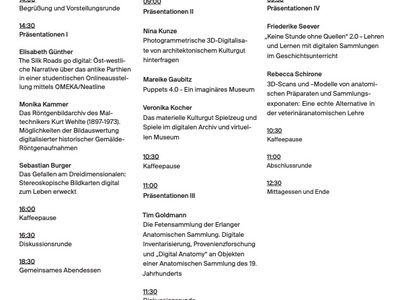 Digitale Dingwelten, 6. Junges Forum für Sammlungs- und Objektforschung